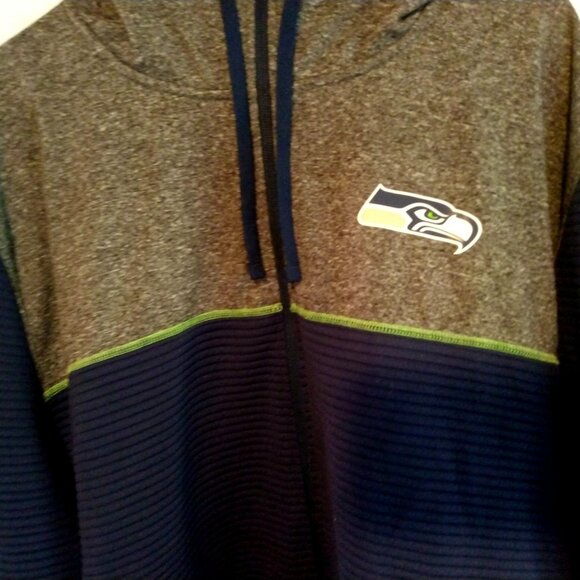 NFL Team Apparel Seattle Seahawks TX3 Warm Full Zip Hoodie 3XL Athleisure Logo - Picture 2 of 8